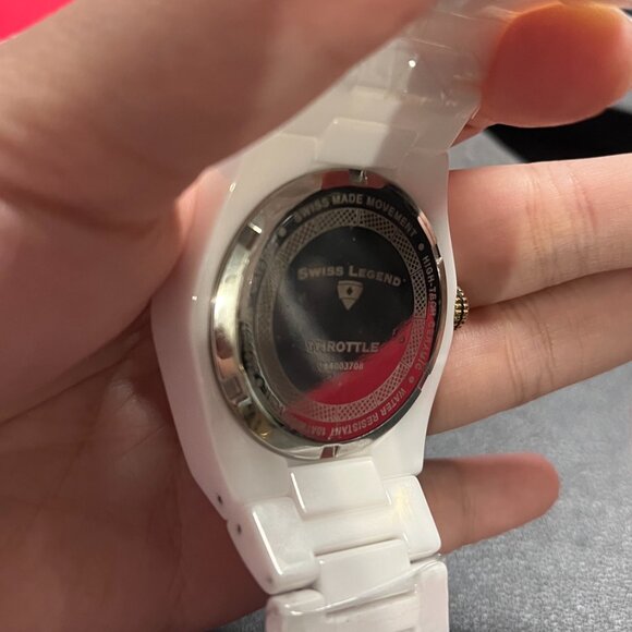 NWT Swiss Legend White Ceramic Throttle Women\'s Watch (UNTESTED) main image 5